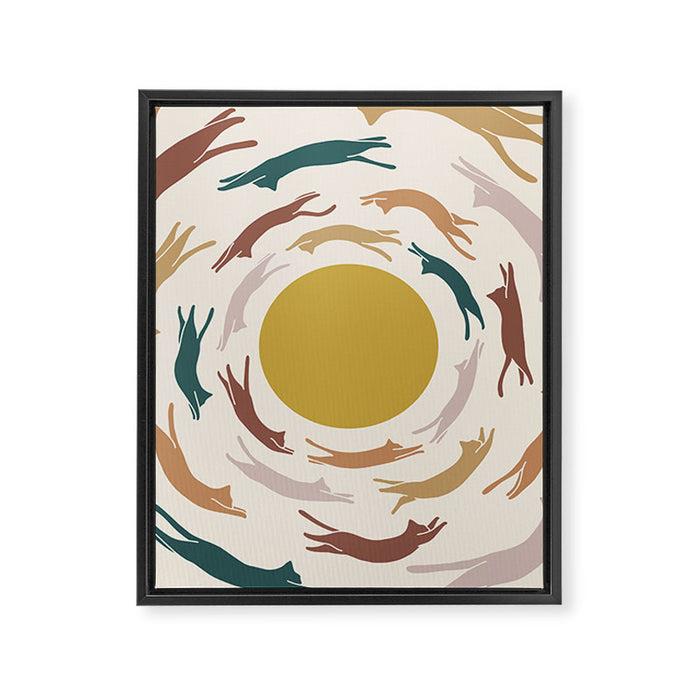Cat Landscape 166 Framed Canvas Print Gallery Image 1