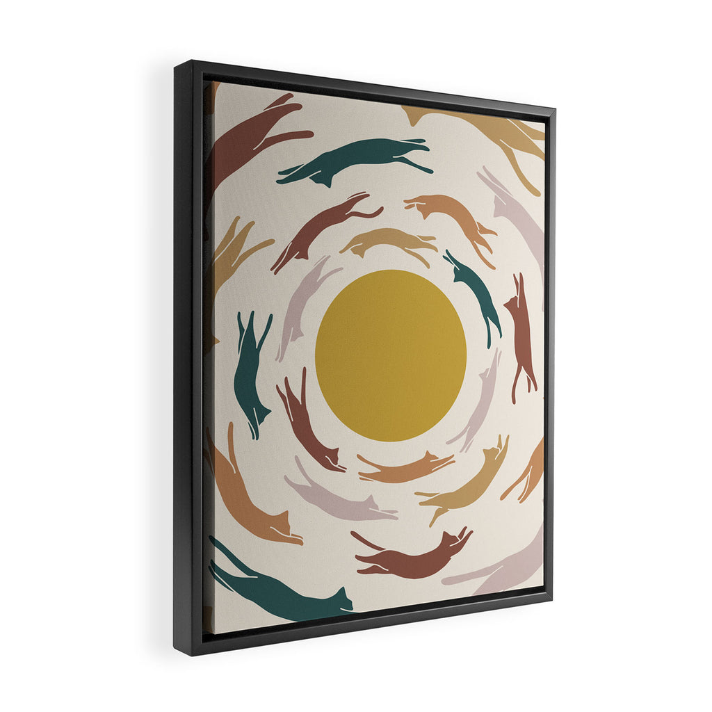Cat Landscape 166 Framed Canvas Print Gallery Image 2