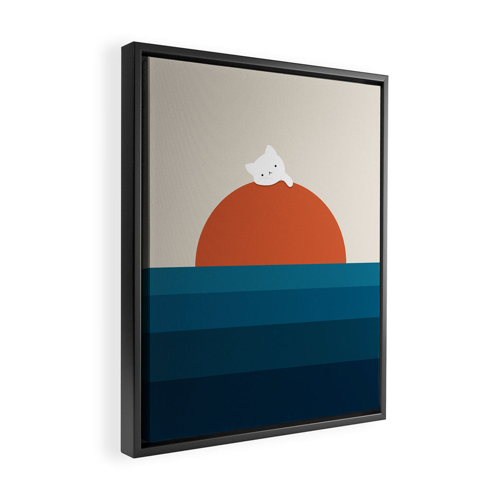 Cat Landscape 169 Framed Canvas Print Gallery Image 2