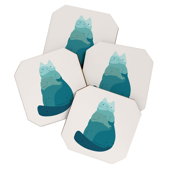 Cat Landscape 171: A Hungry Cat Coaster Gallery Image 1