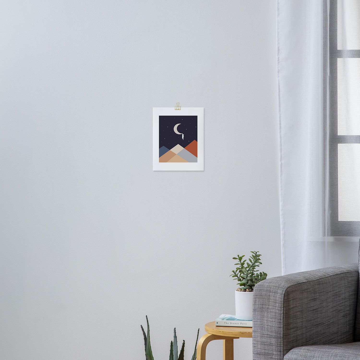 Cat Landscape 176 Hang on the Moon Art Print Gallery Image 3
