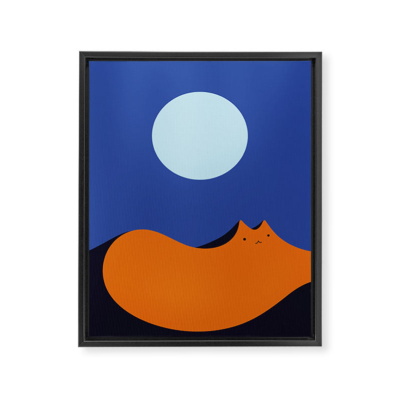 Cat Landscape 179: Lunar Mirage Framed Canvas Print Gallery Image 6