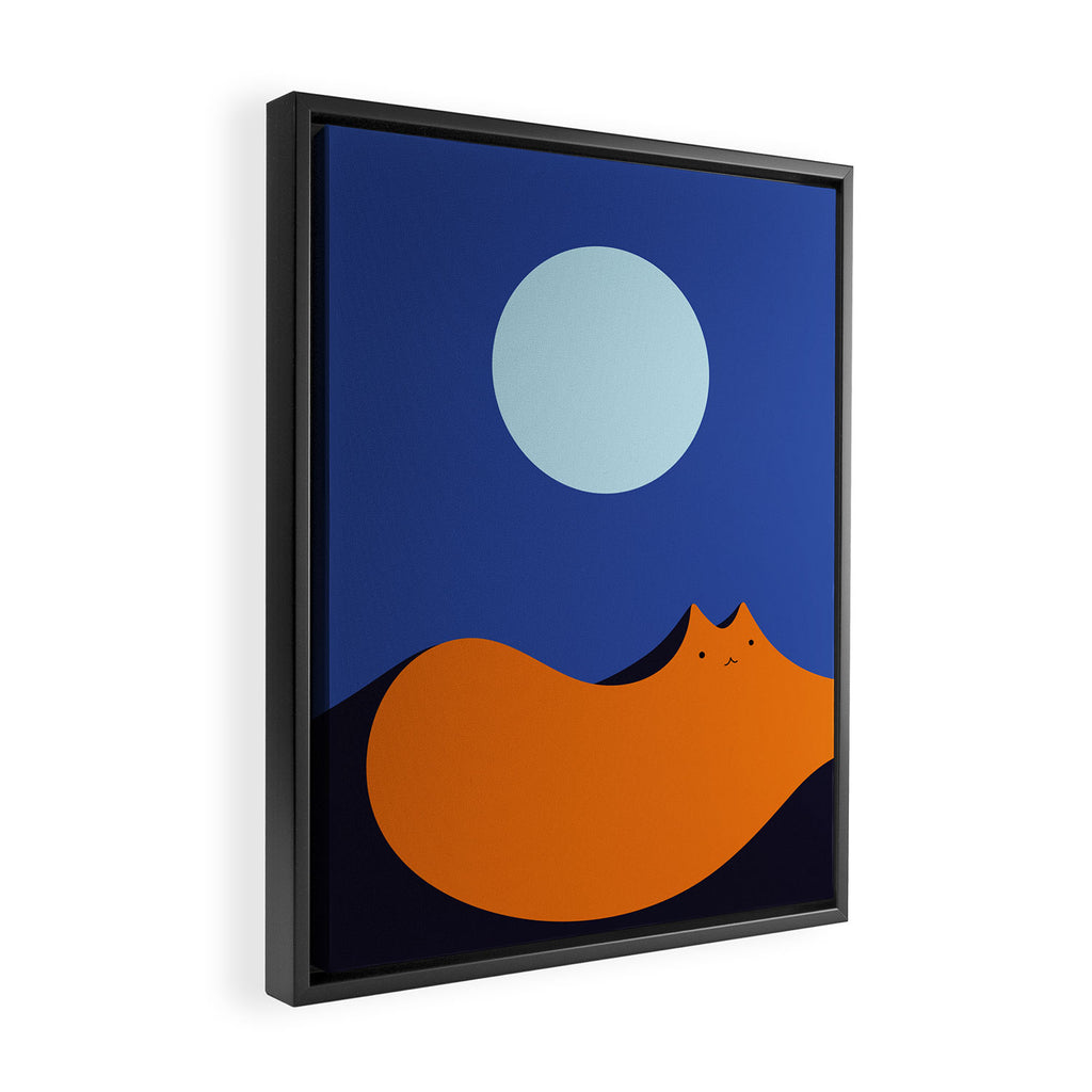Cat Landscape 179: Lunar Mirage Framed Canvas Print Gallery Image 2