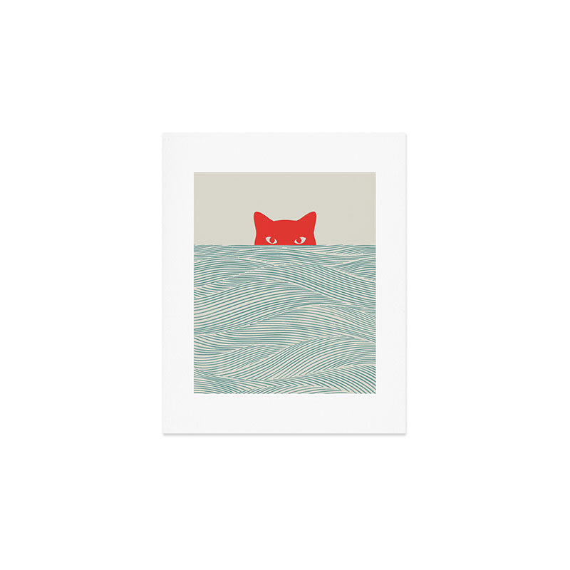 Cat Landscape 180: Sunrise Cat Art Print Gallery Image 1