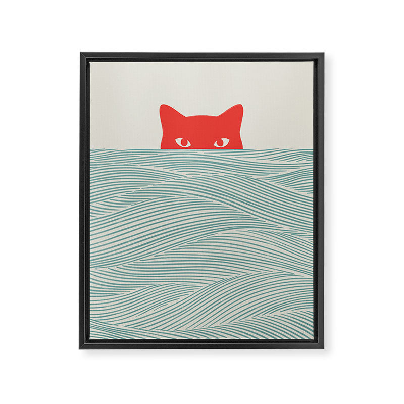 Cat Landscape 180: Sunrise Cat Framed Canvas Print Gallery Image 8