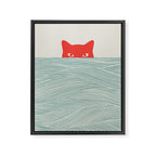 Cat Landscape 180: Sunrise Cat Framed Canvas Print Gallery Image 8