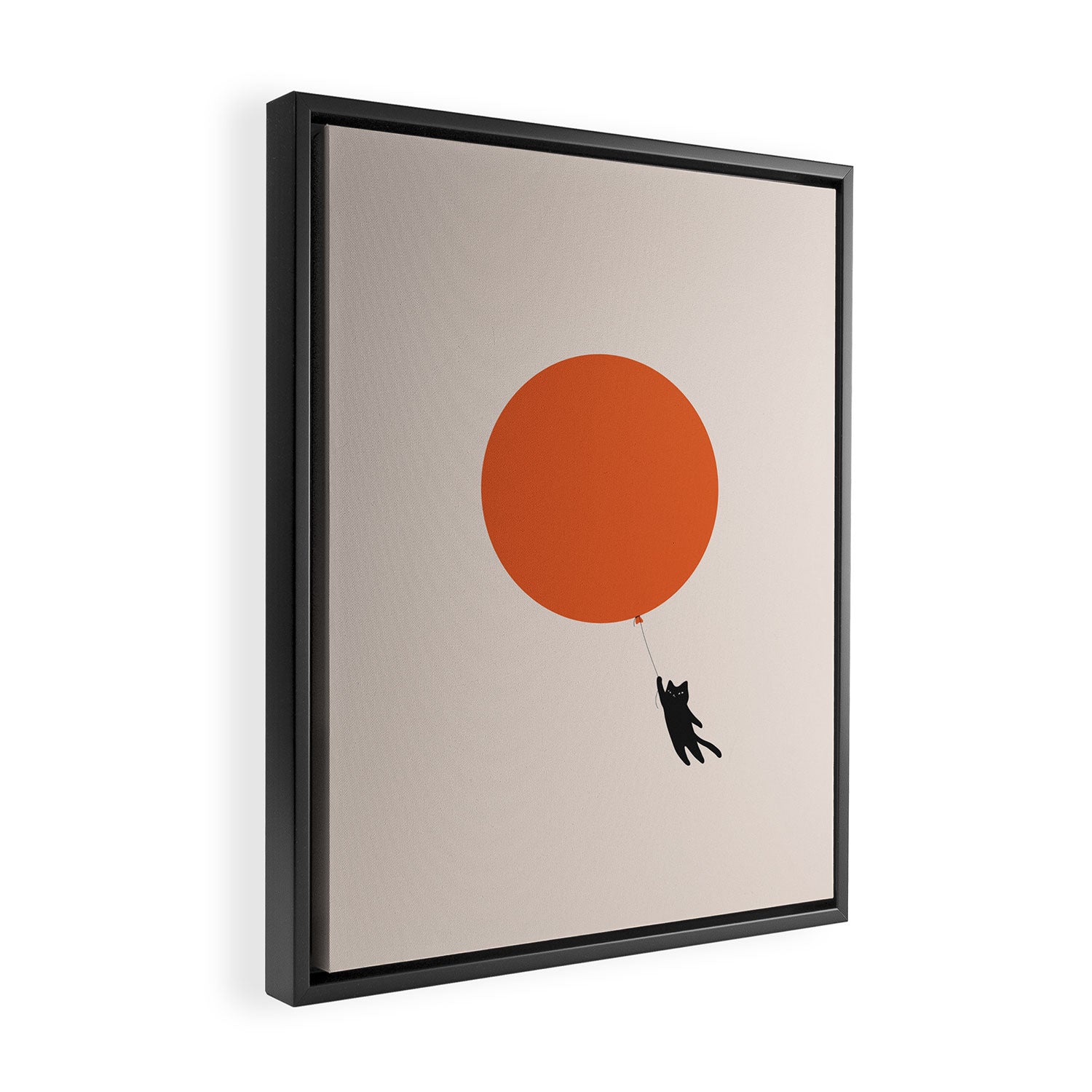 Cat Landscape 182: Sun Balloon Framed Canvas Print Gallery Image 2