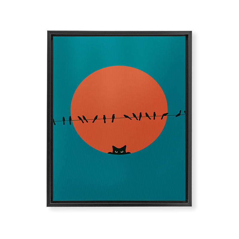 Cat Landscape 186 Framed Canvas Print Gallery Image 8