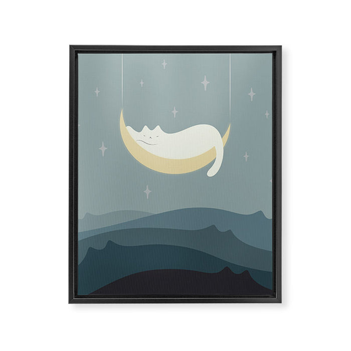 Cat Landscape 188 Framed Canvas Print Gallery Image 1