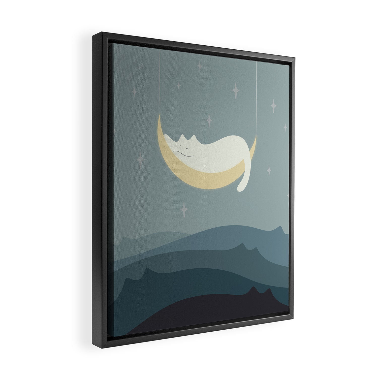 Cat Landscape 188 Framed Canvas Print Gallery Image 2