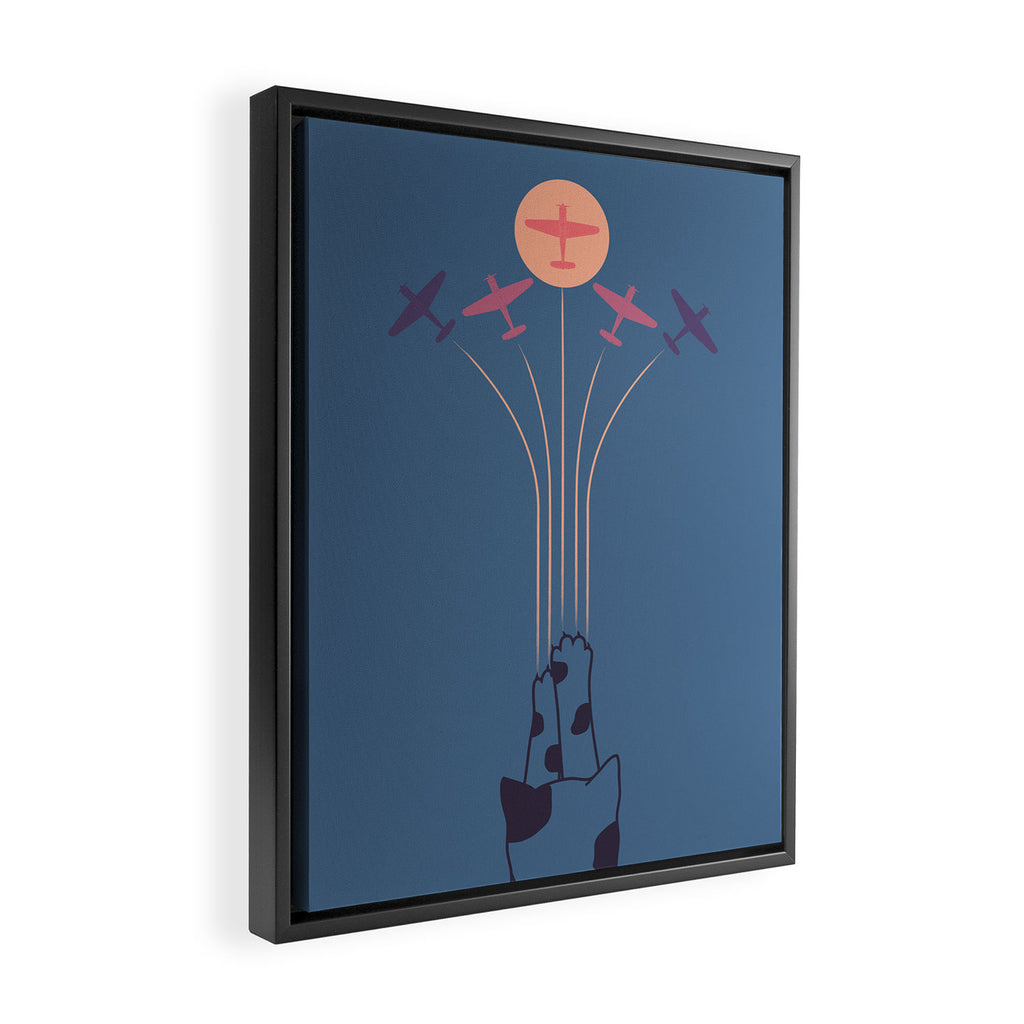 Cat Landscape 19 Framed Canvas Print Gallery Image 2