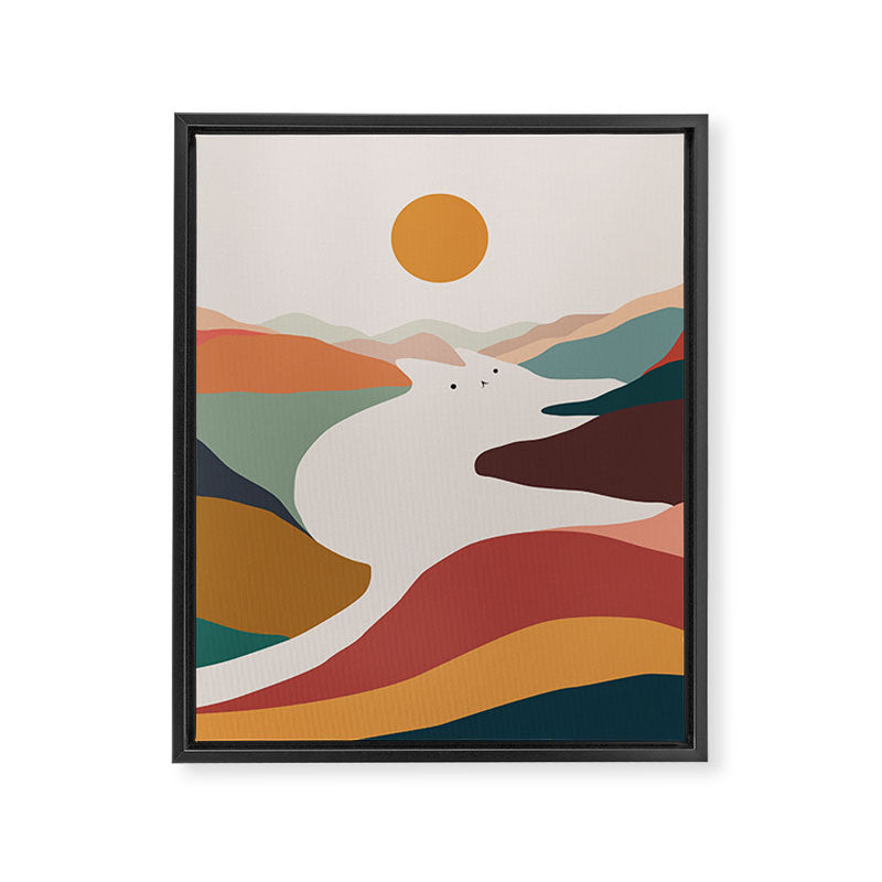 Cat Landscape 190 Framed Canvas Print Gallery Image 8