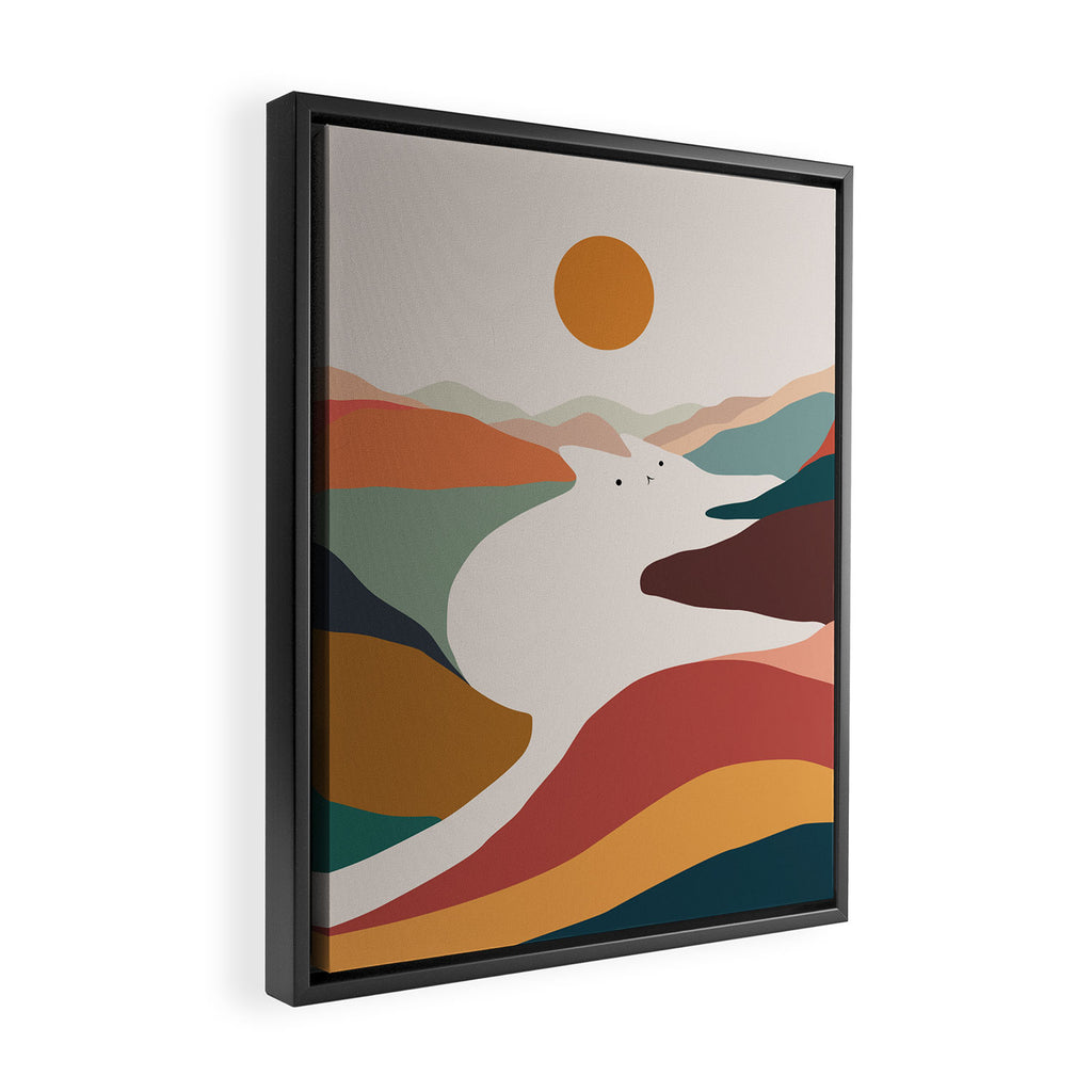 Cat Landscape 190 Framed Canvas Print Gallery Image 2