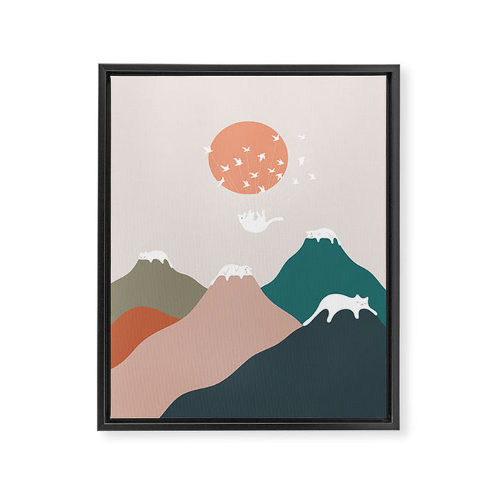 Cat Landscape 193 Framed Canvas Print Gallery Image 1