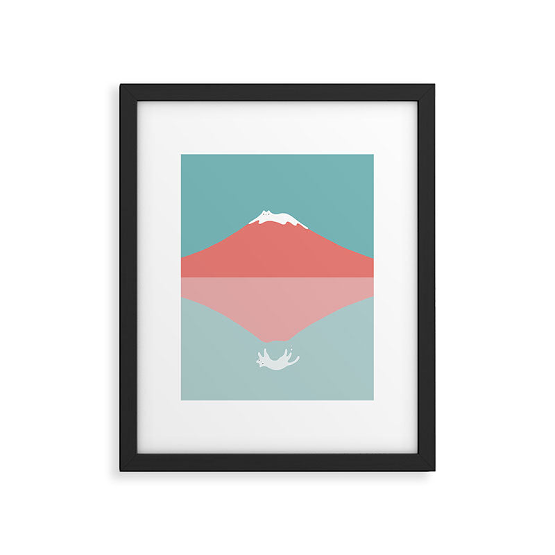 Cat Landscape 194: Reflection Framed Art Print Gallery Image 6