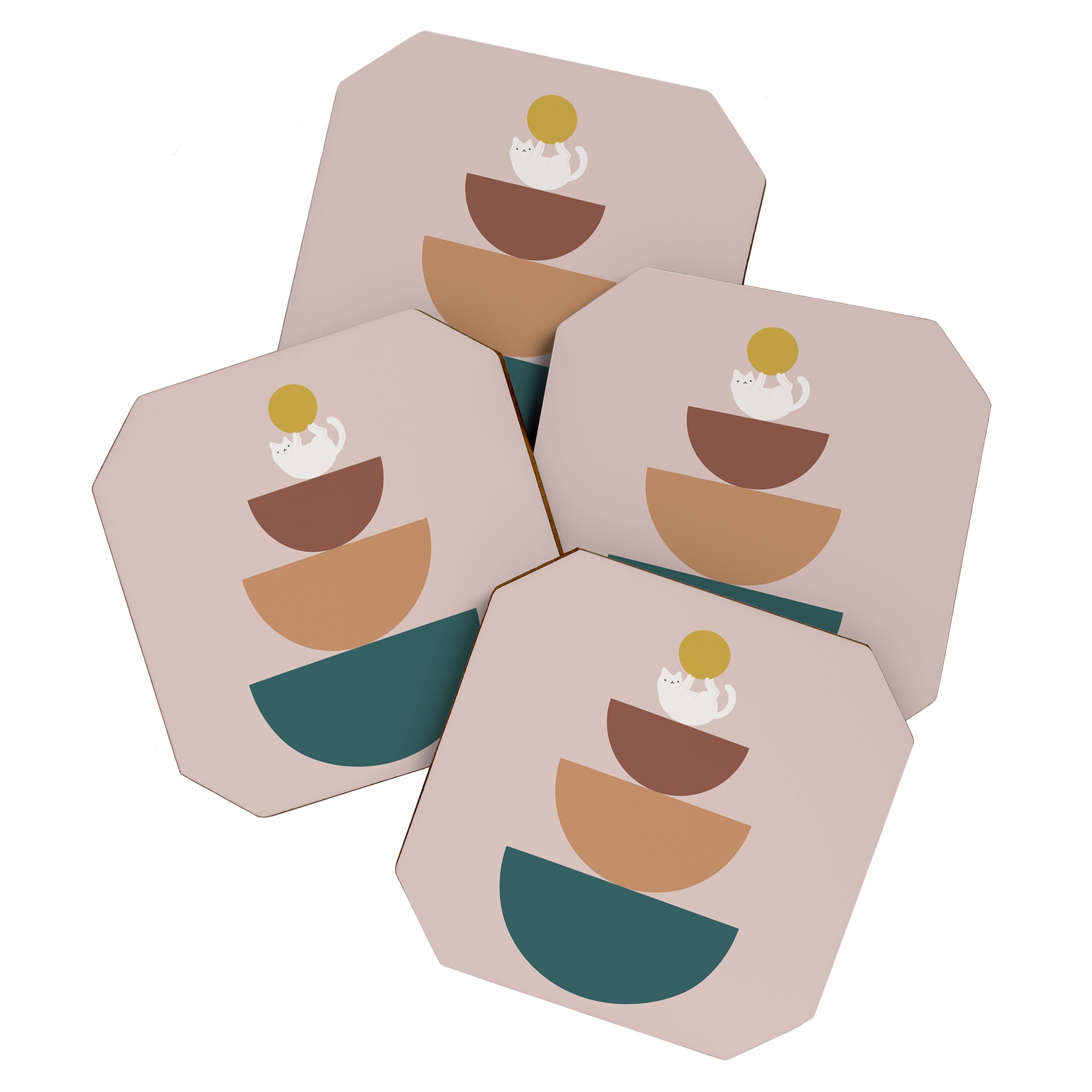 Cat Landscape 196C Coaster Gallery Image 1