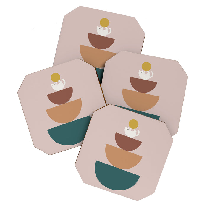 Cat Landscape 196C Coaster Gallery Image 1