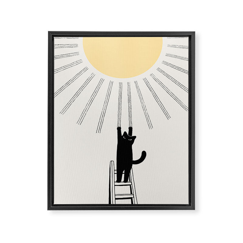 Cat Landscape 198: Making Sunshine Framed Canvas Print Gallery Image 8