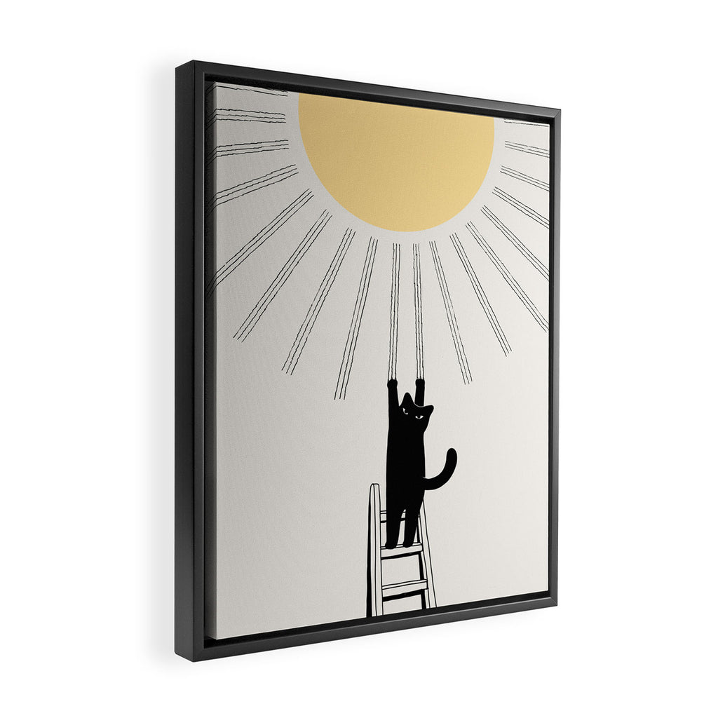 Cat Landscape 198: Making Sunshine Framed Canvas Print Gallery Image 2