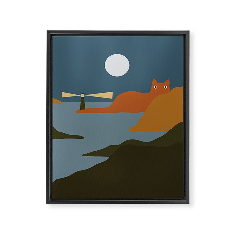 Cat Landscape 20 Framed Canvas Print Gallery Image 6