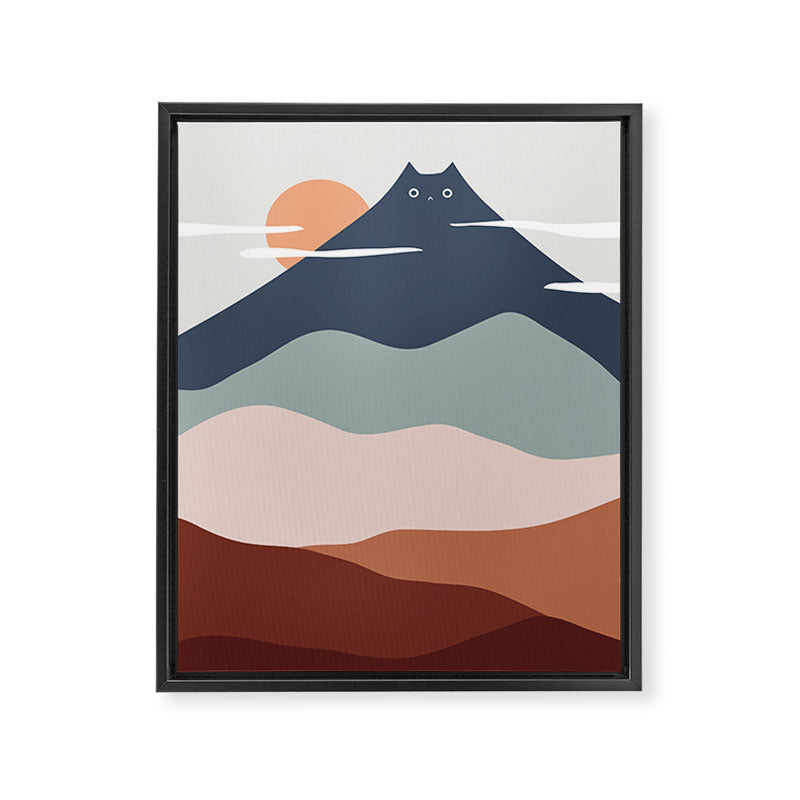 Cat Landscape 21 Framed Canvas Print Gallery Image 6