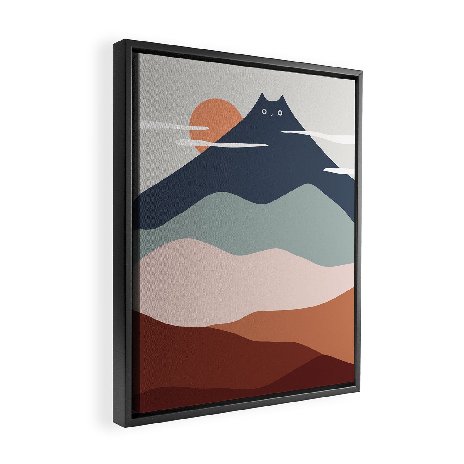 Cat Landscape 21 Framed Canvas Print Gallery Image 2