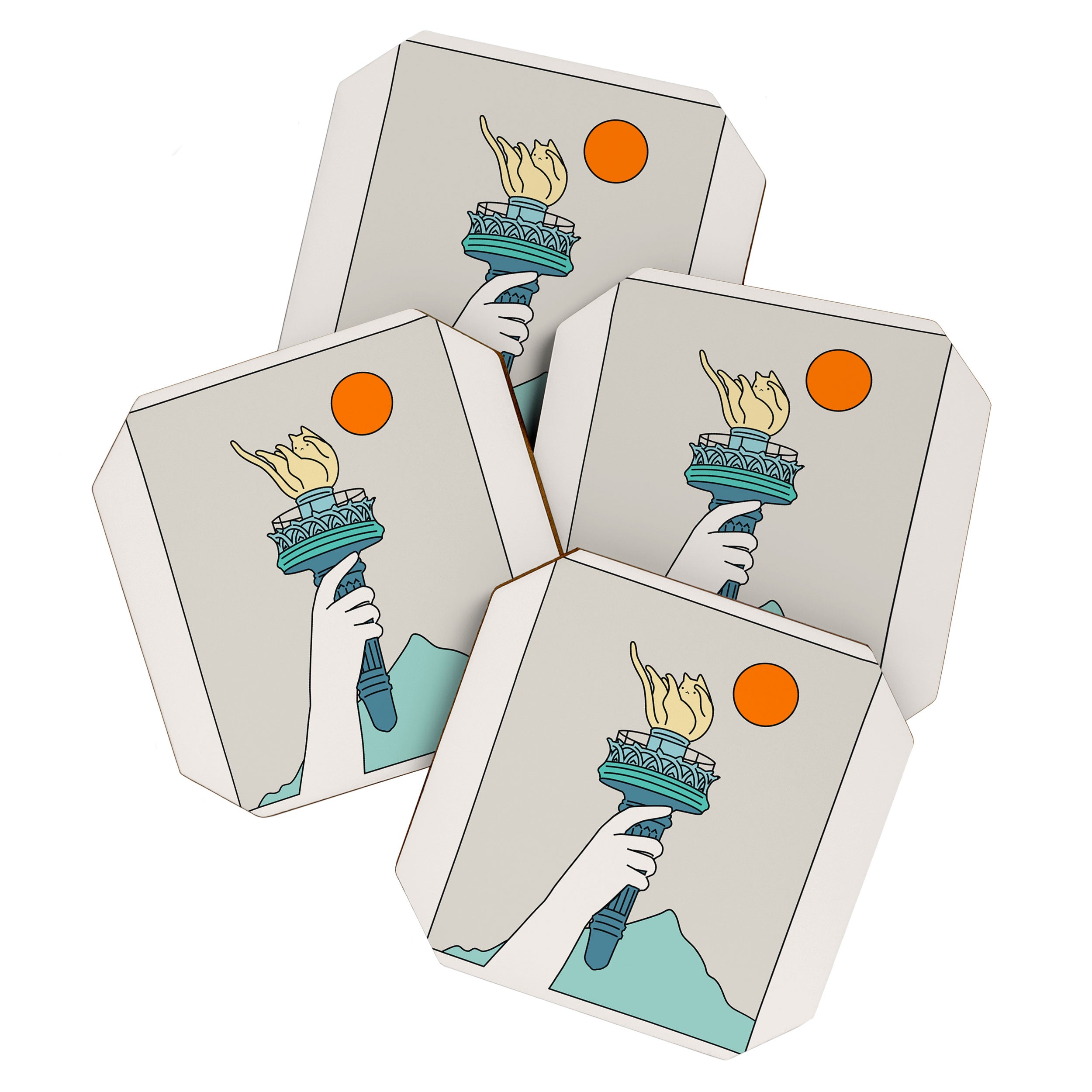 Cat Landscape 22 Coaster Gallery Image 1
