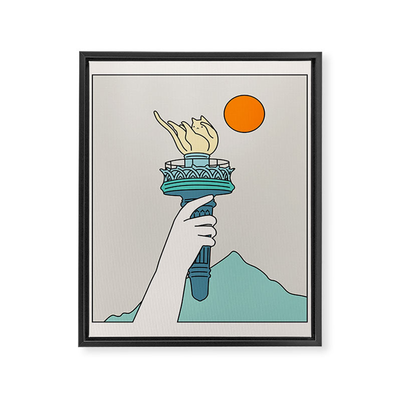 Cat Landscape 22 Framed Canvas Print Gallery Image 6