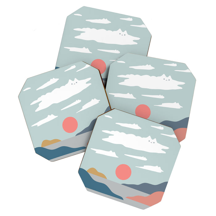 Cat Landscape 23 Coaster Gallery Image 1