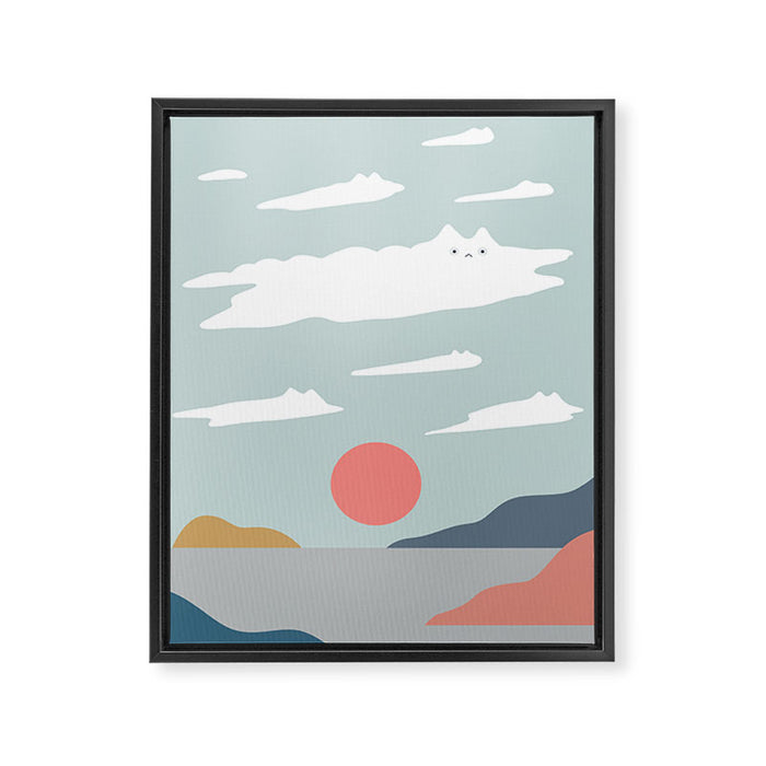 Cat Landscape 23 Framed Canvas Print Gallery Image 1