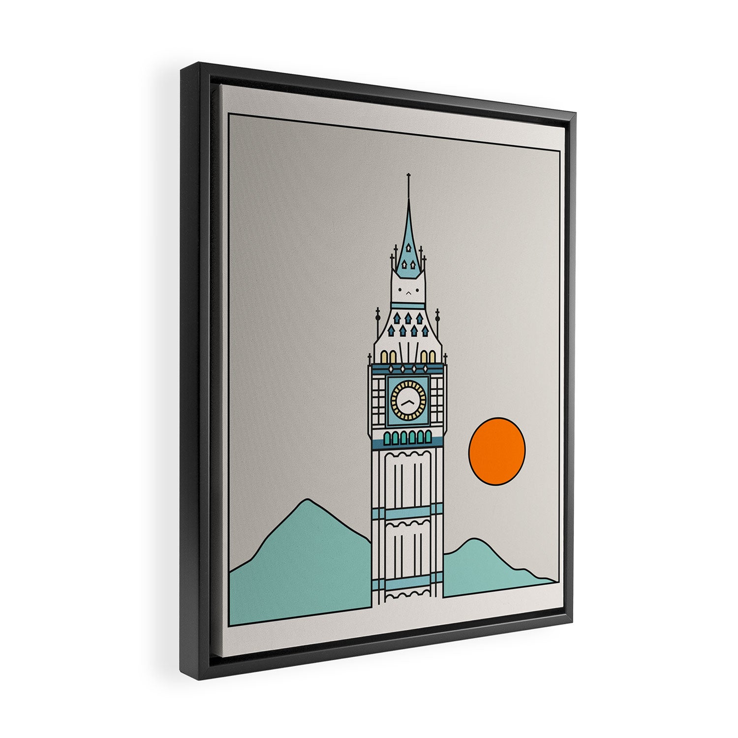 Cat Landscape 24 Framed Canvas Print Gallery Image 2