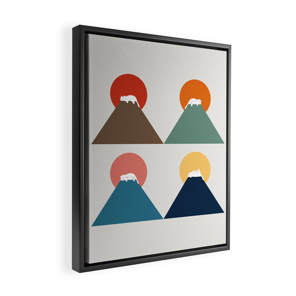 Cat Landscape 26 Framed Canvas Print Gallery Image 2