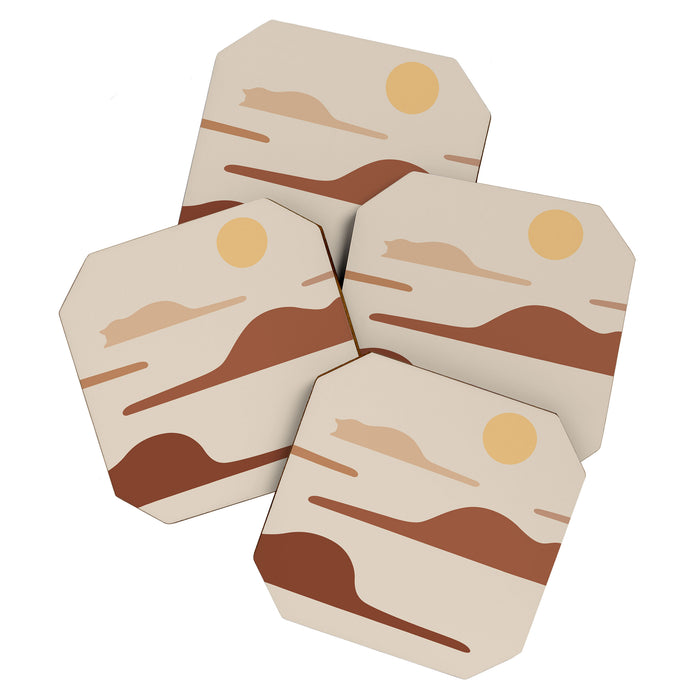 Cat Landscape 27 Coaster Gallery Image 1
