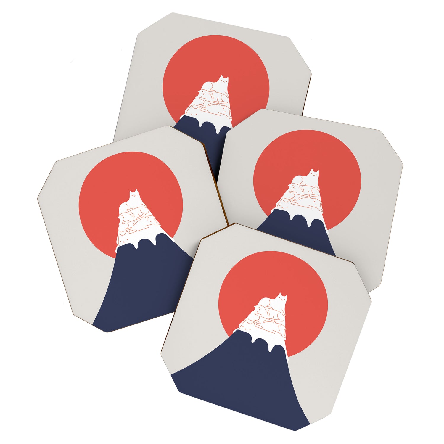 Cat Landscape 30 Coaster Gallery Image 1