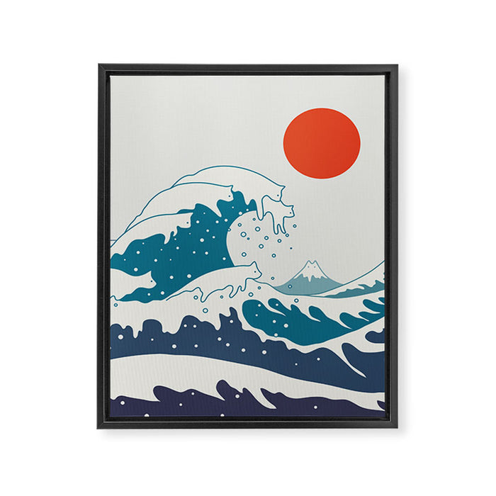 Cat Landscape 34 Framed Canvas Print Gallery Image 1