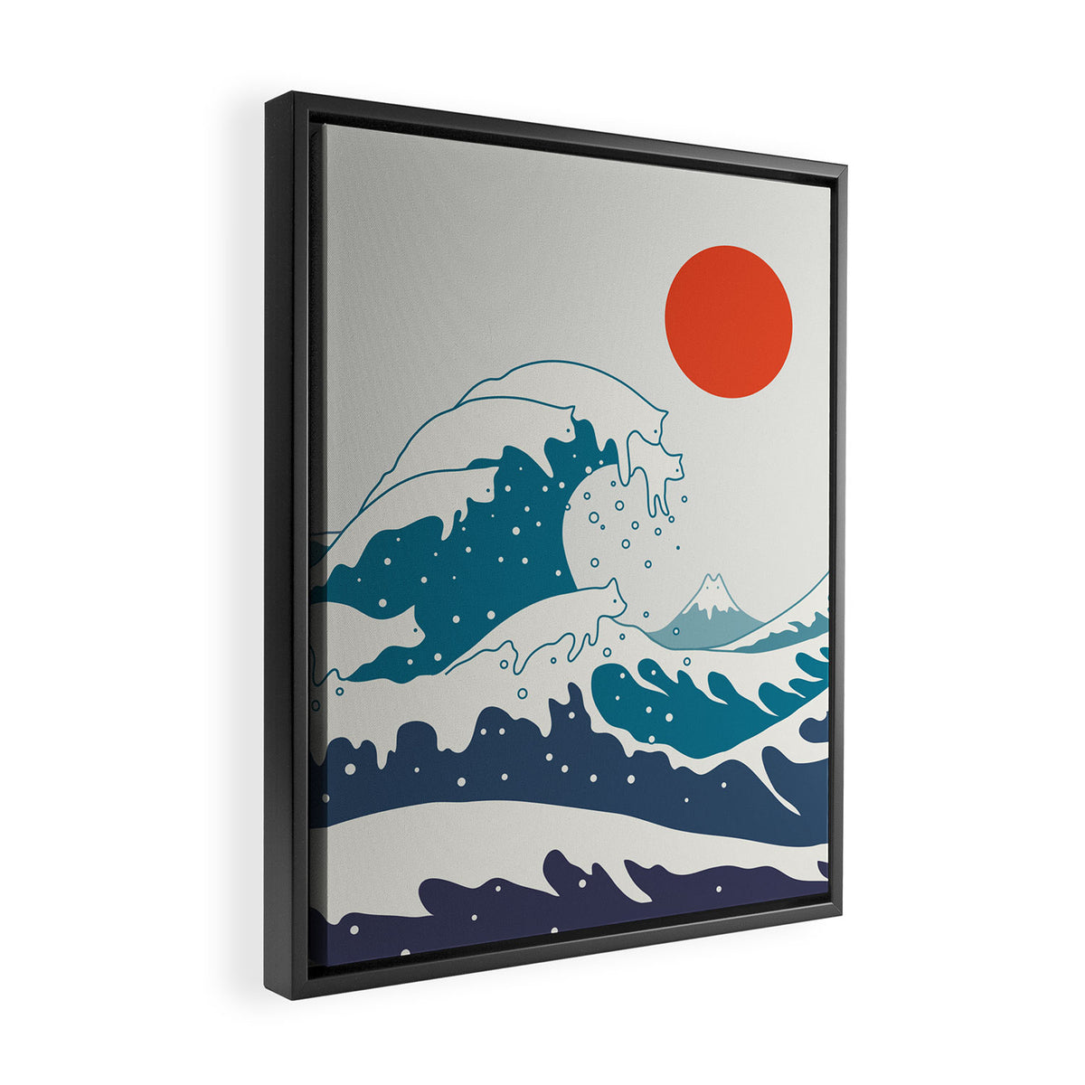 Cat Landscape 34 Framed Canvas Print Gallery Image 2