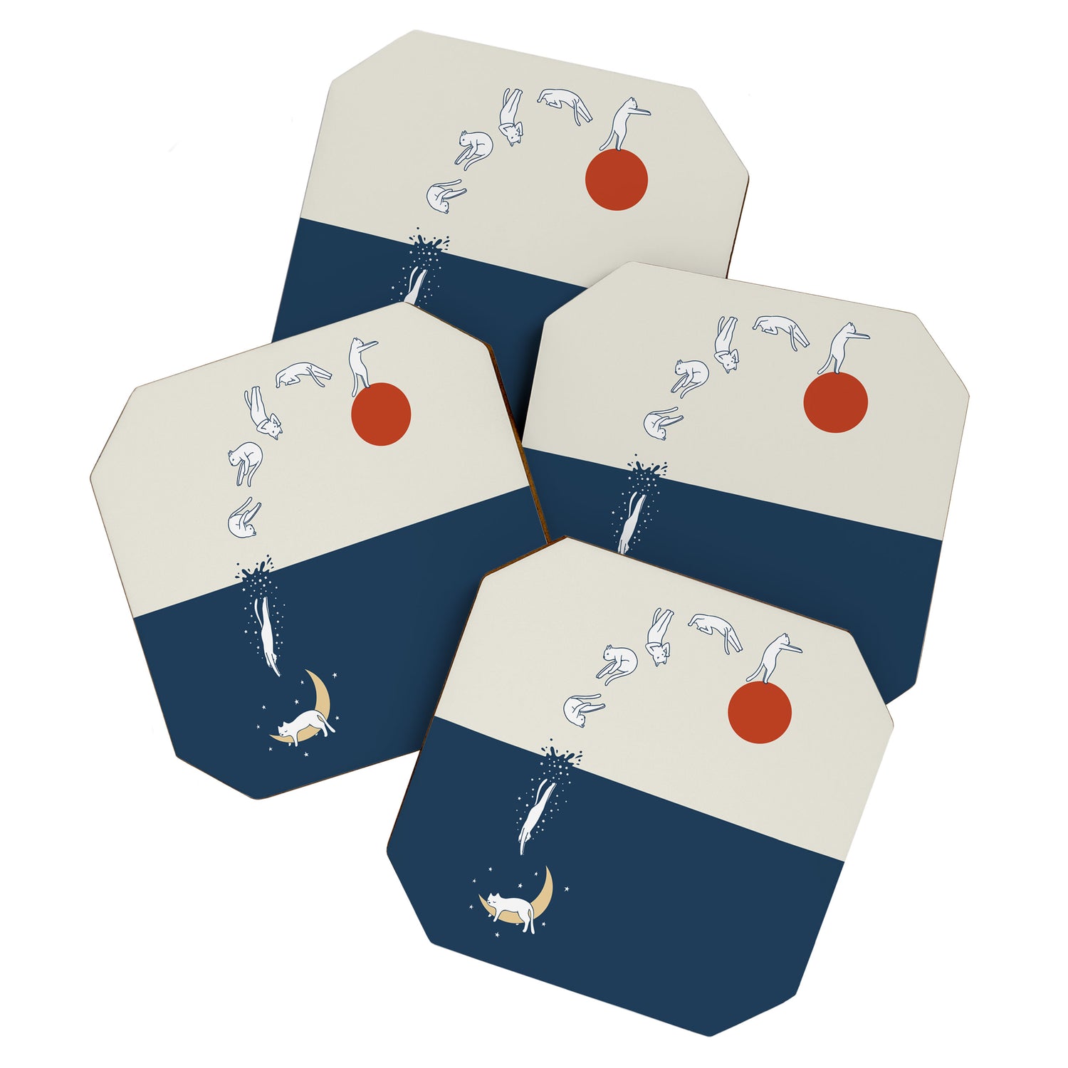 Cat Landscape 37 Coaster Gallery Image 1