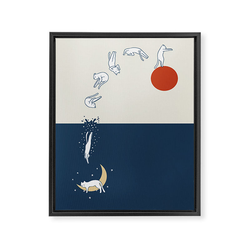 Cat Landscape 37 Framed Canvas Print Gallery Image 6