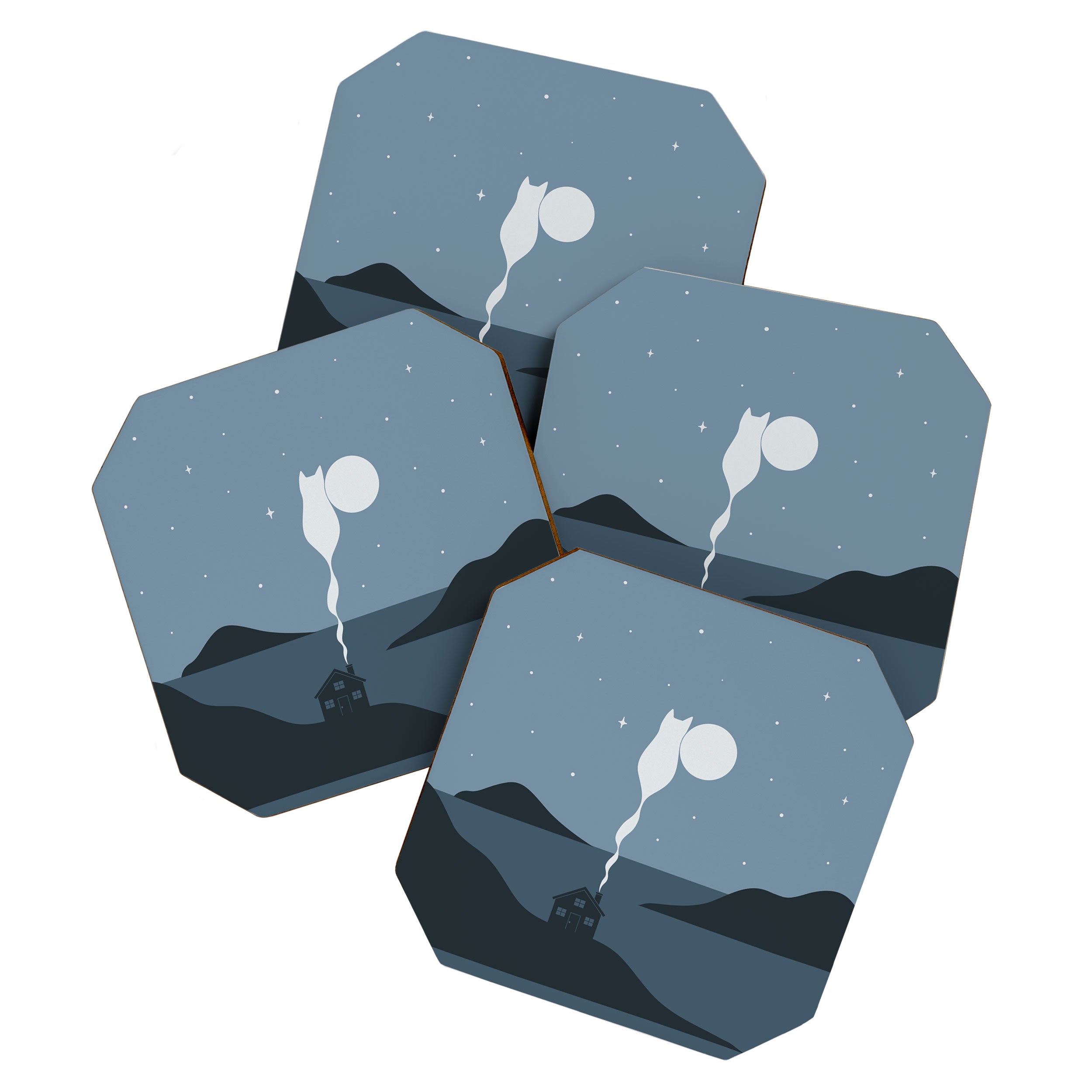 Cat Landscape 45 Coaster Gallery Image 1