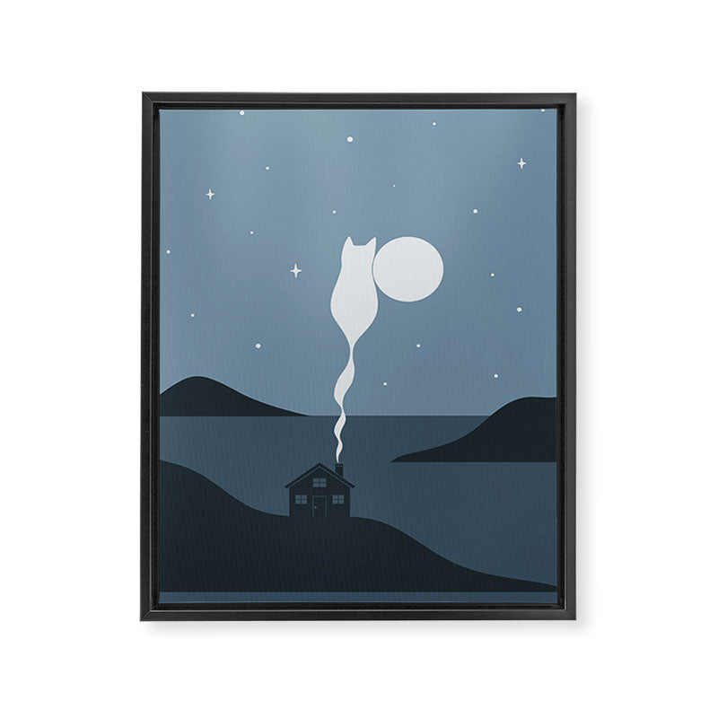 Cat Landscape 45 Framed Canvas Print Gallery Image 6