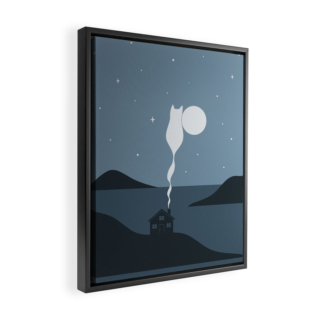 Cat Landscape 45 Framed Canvas Print Gallery Image 2