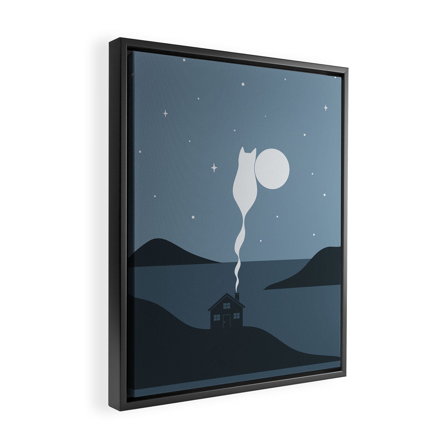 Cat Landscape 45 Framed Canvas Print Gallery Image 2