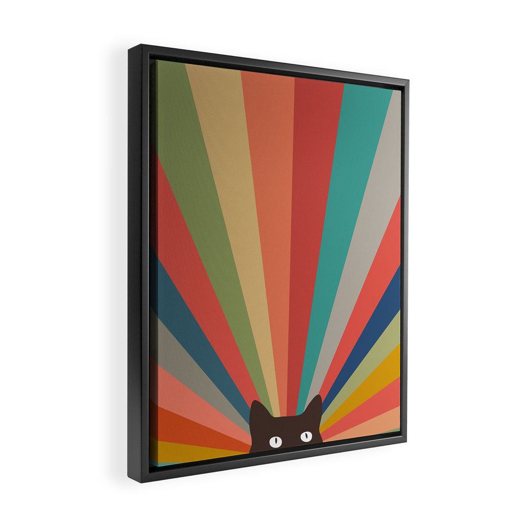 Cat Landscape 48 Framed Canvas Print Gallery Image 2