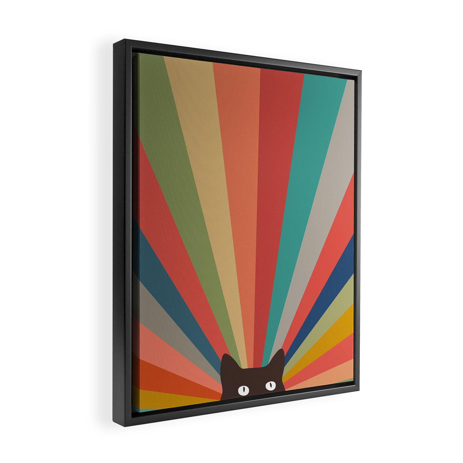 Cat Landscape 48 Framed Canvas Print Gallery Image 2