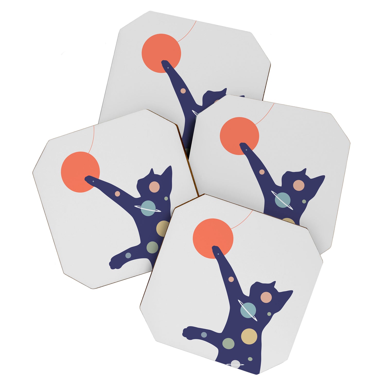 Cat Landscape 50 Coaster Gallery Image 1