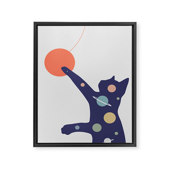 Cat Landscape 50 Framed Canvas Print Gallery Image 1
