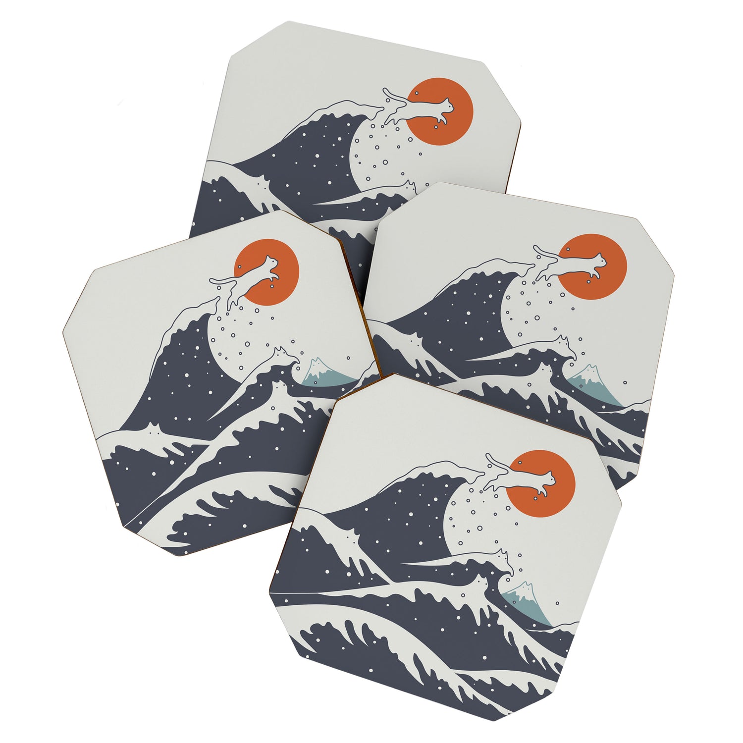 Cat Landscape 55C Coaster Gallery Image 1