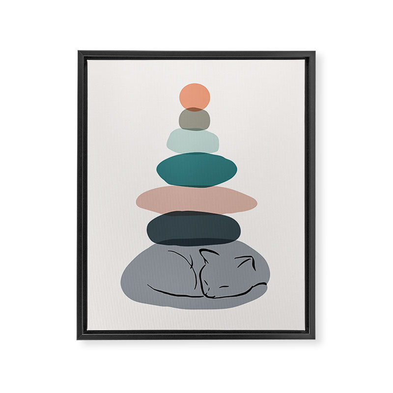 Cat Landscape 58 Framed Canvas Print Gallery Image 6