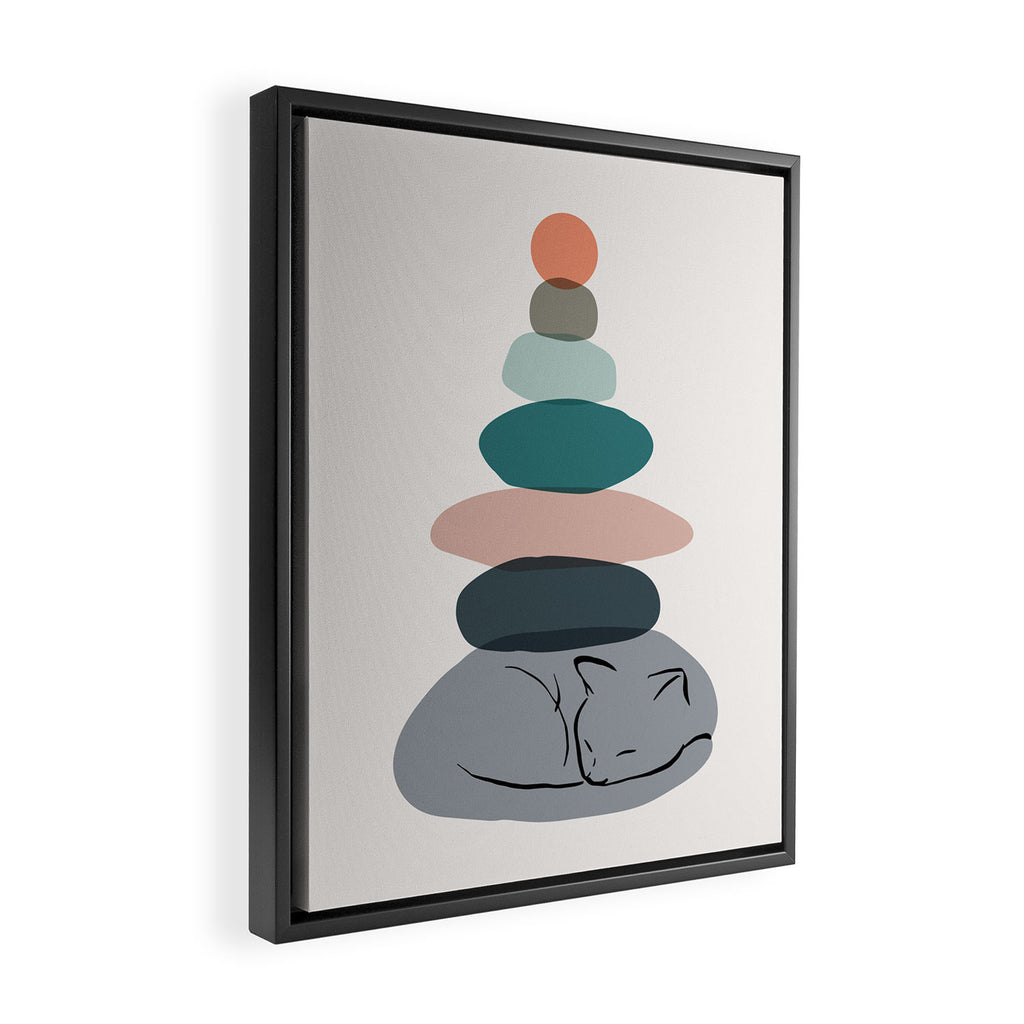 Cat Landscape 58 Framed Canvas Print Gallery Image 2