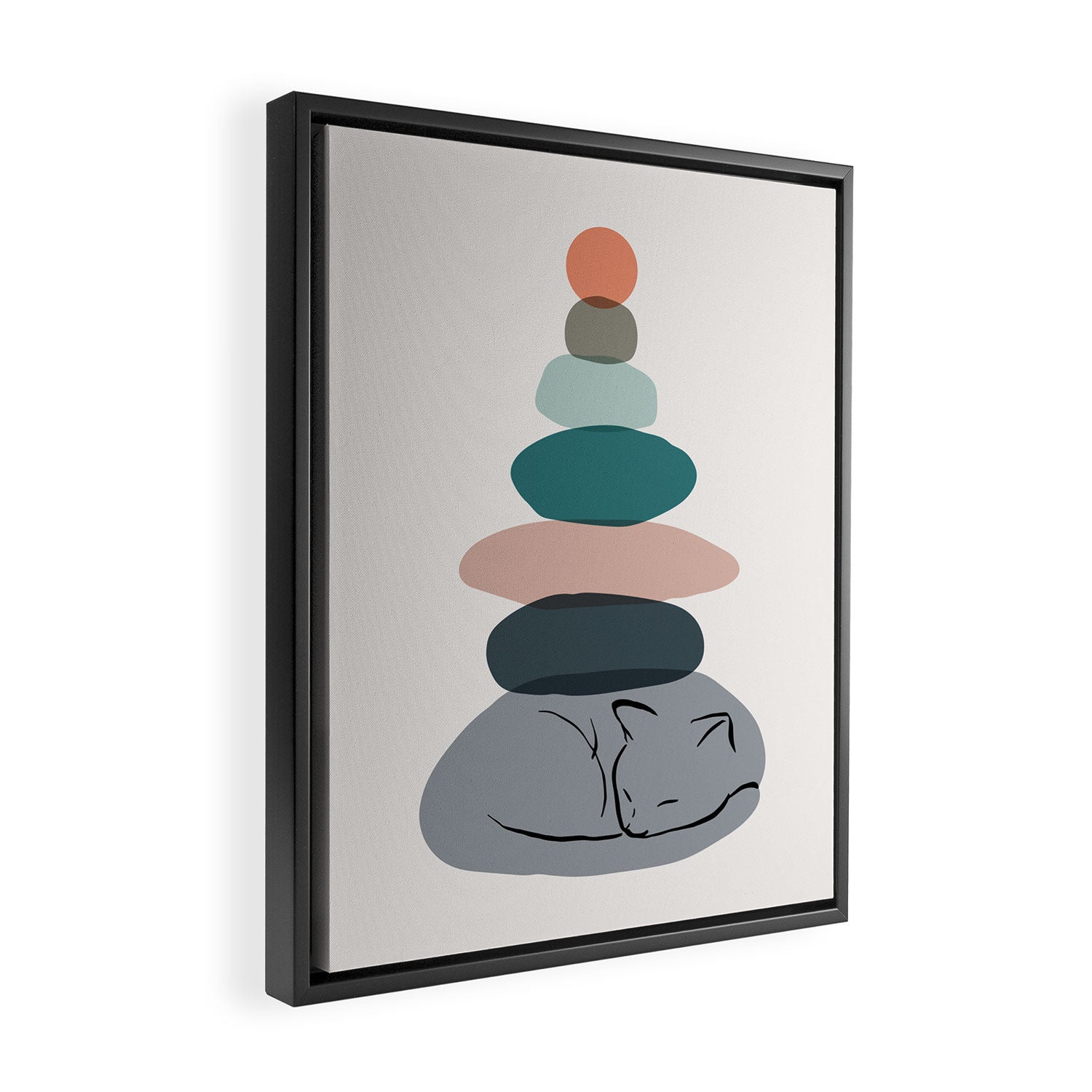 Cat Landscape 58 Framed Canvas Print Gallery Image 2